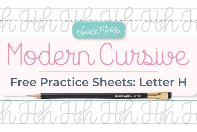 Cursive H: Free Practice Sheets. Download free printable cursive trace-to-learn worksheets with practice lines to improve your cursive handwriting and letter formation.