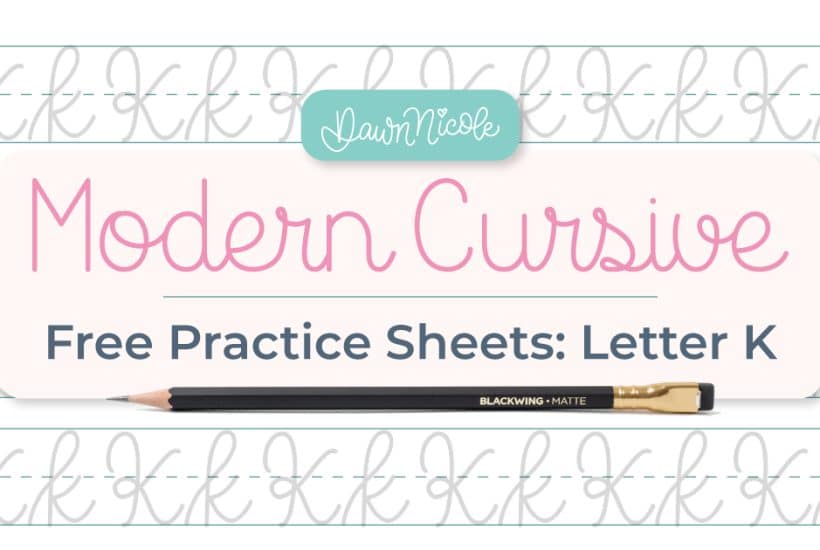 Cursive K: Free Practice Sheets. Download free printable cursive trace-to-learn worksheets with practice lines to improve your cursive handwriting and letter formation.