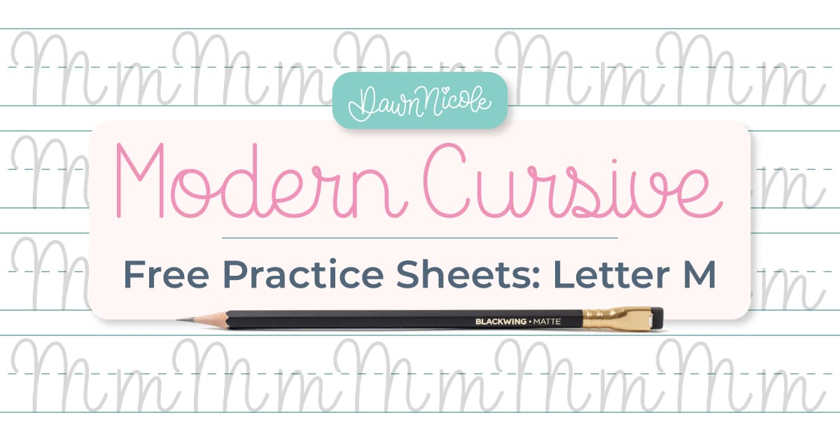 Cursive M: Free Practice Sheets. Download free printable cursive trace-to-learn worksheets with practice lines to improve your cursive handwriting and letter formation.