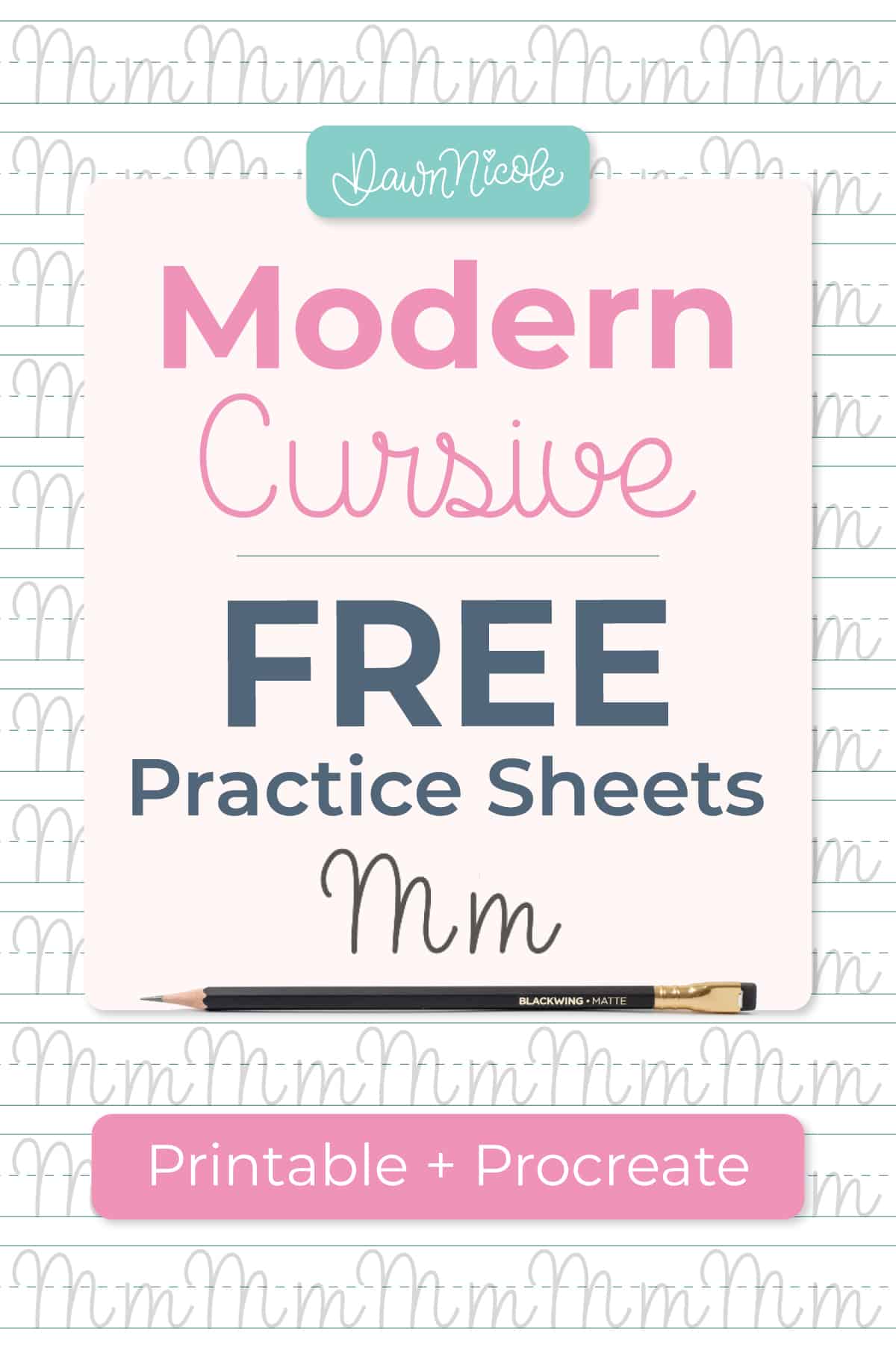 Cursive M: Free Practice Sheets. Download free printable cursive trace-to-learn worksheets with practice lines to improve your cursive handwriting and letter formation.
