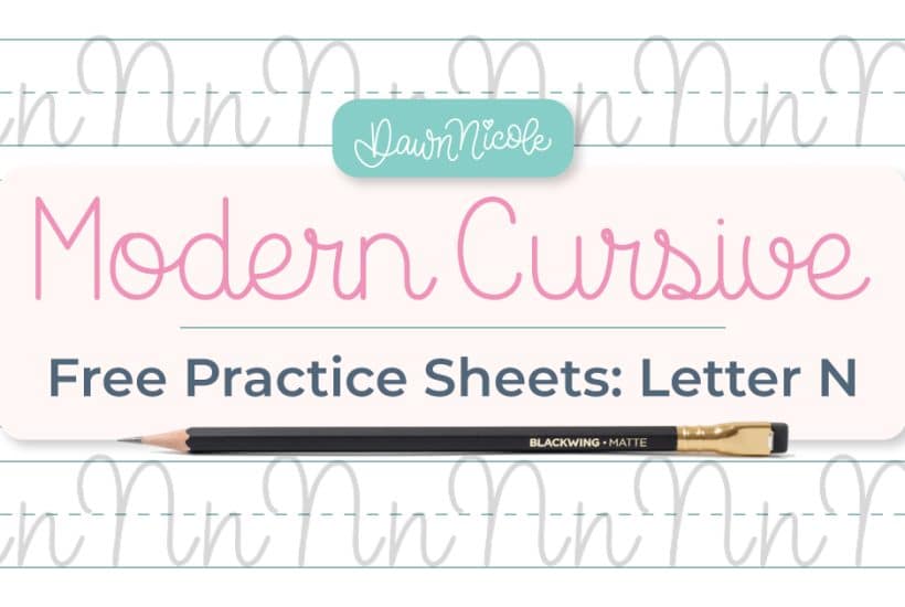 Cursive N: Free Practice Sheets. Download free printable cursive trace-to-learn worksheets with practice lines to improve your cursive handwriting and letter formation.