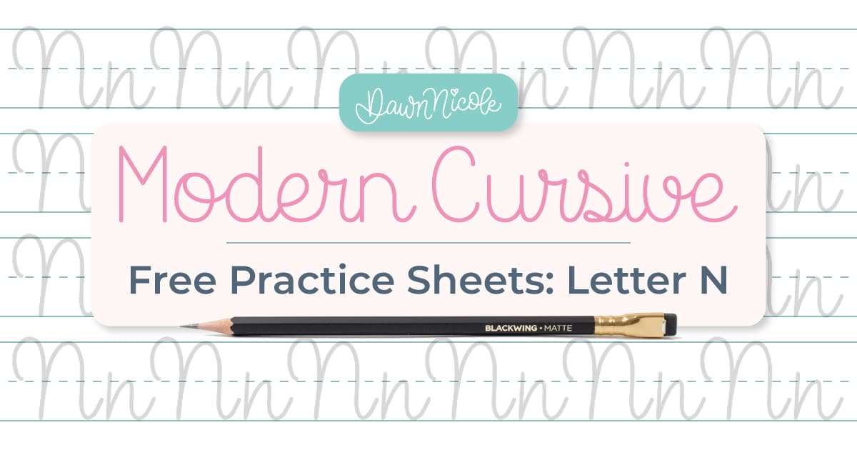 Cursive N: Free Practice Sheets. Download free printable cursive trace-to-learn worksheets with practice lines to improve your cursive handwriting and letter formation.