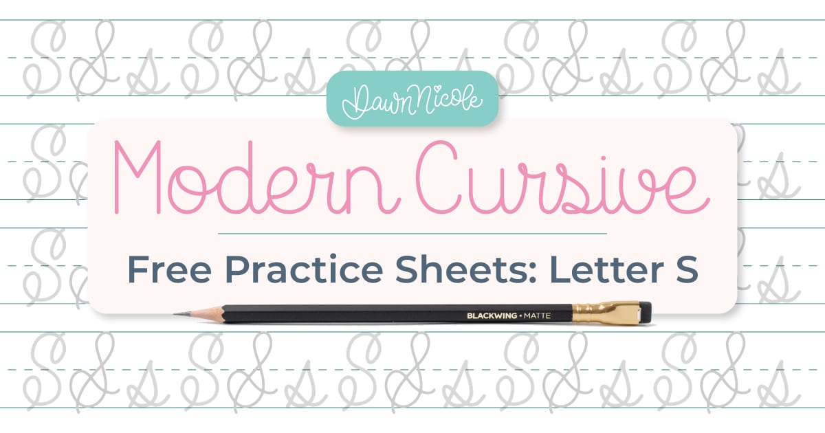 Cursive S: Free Practice Sheets. Download free printable cursive trace-to-learn worksheets with practice lines to improve your cursive handwriting and letter formation.