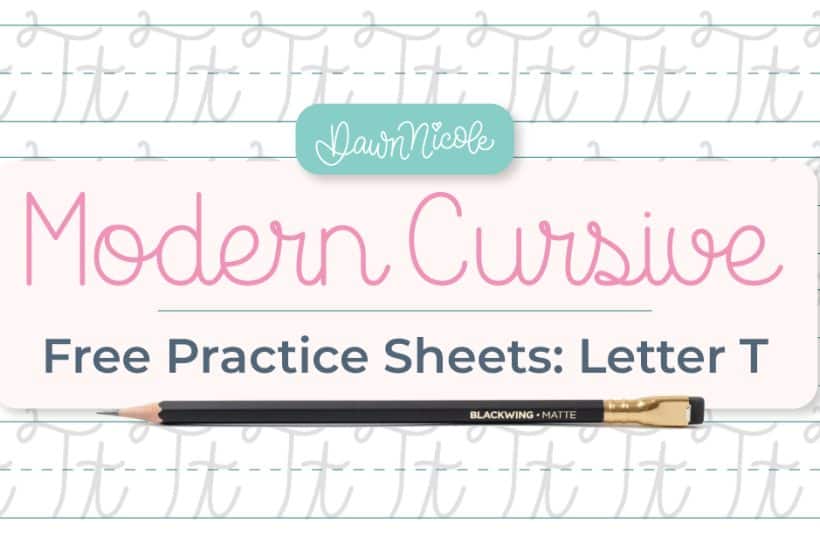 Cursive T: Free Practice Sheets. Download free printable cursive trace-to-learn worksheets with practice lines to improve your cursive handwriting and letter formation.