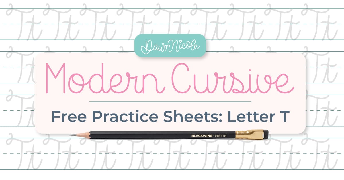 Cursive T: Free Practice Sheets. Download free printable cursive trace-to-learn worksheets with practice lines to improve your cursive handwriting and letter formation.