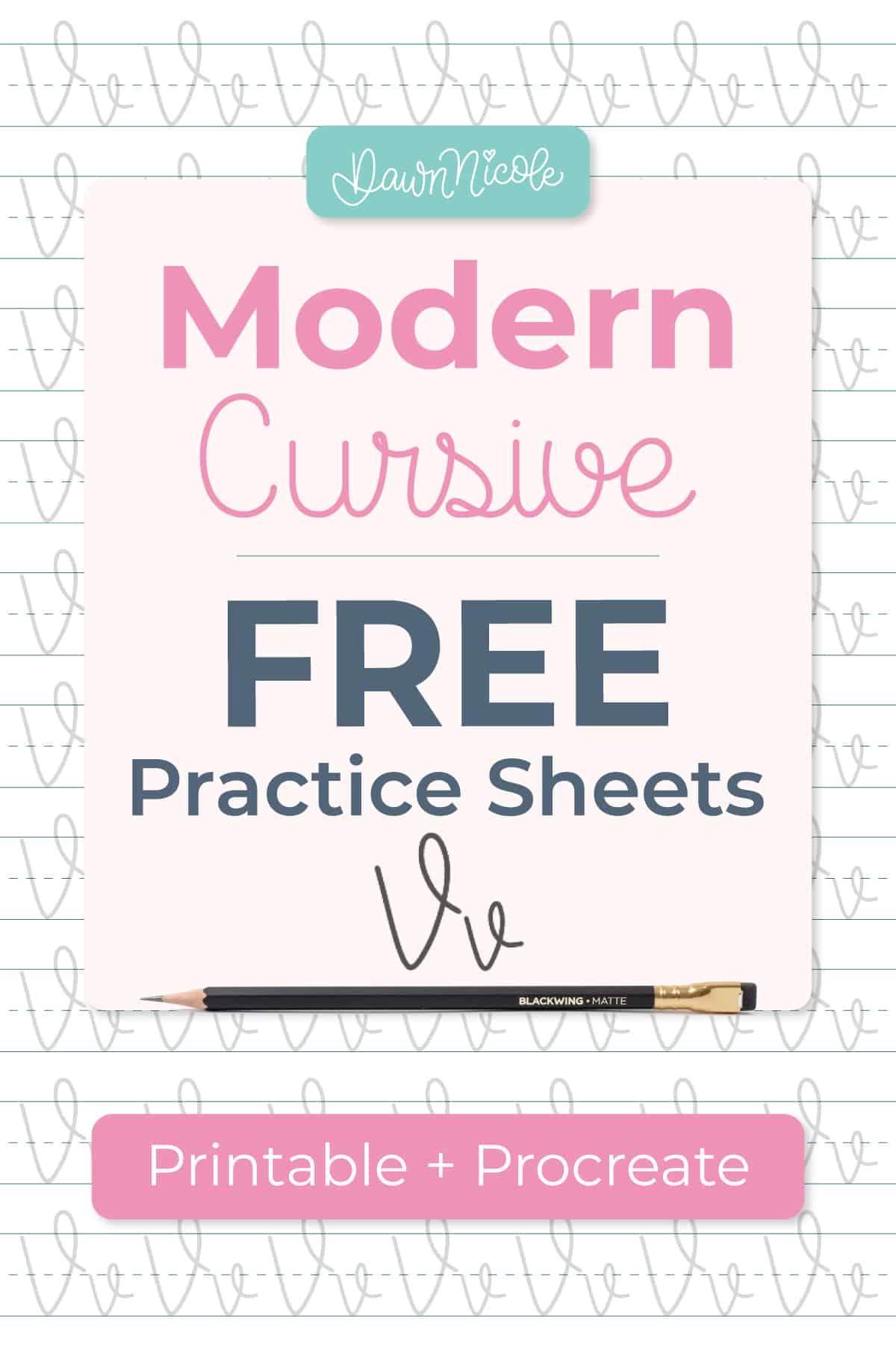 Cursive V: Free Practice Sheets. Download free printable cursive trace-to-learn worksheets with practice lines to improve your cursive handwriting and letter formation.