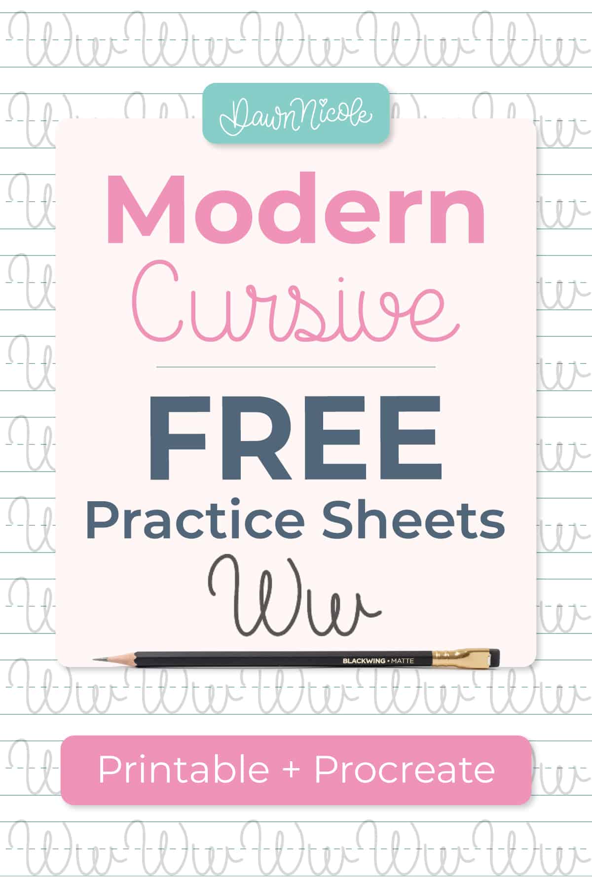 Cursive W: Free Practice Sheets. Download free printable cursive trace-to-learn worksheets with practice lines to improve your cursive handwriting and letter formation.