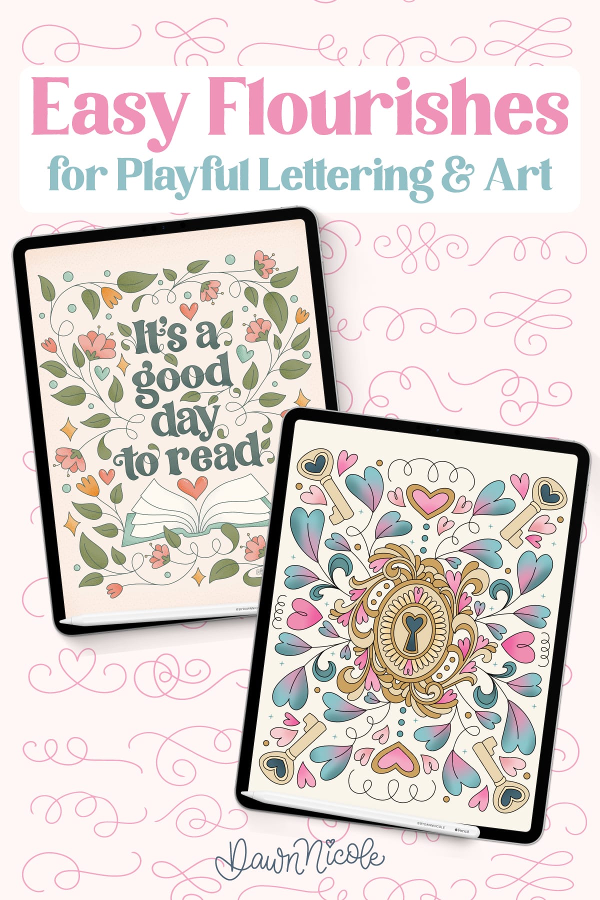Easy Flourishes for Playful Lettering and Art. Easy flourishes you can add to whimsical lettering and art, plus simple tips and tools to make embellishing fun and beginner-friendly.
