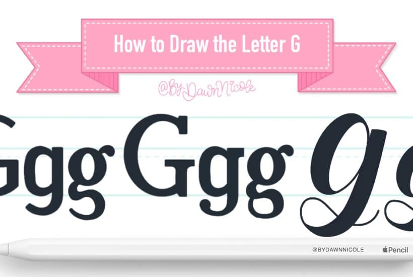How to Draw the Letter G in 3 Lettering Styles (Free Practice Sheet!). Learn how to draw the letter G in sans serif, serif, and script styles in Procreate — includes a free practice worksheet.