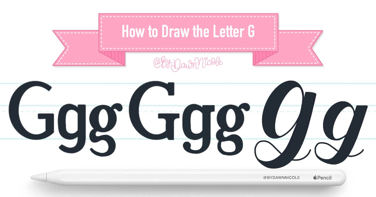 How to Draw the Letter G in 3 Lettering Styles (Free Practice Sheet!). Learn how to draw the letter G in sans serif, serif, and script styles in Procreate — includes a free practice worksheet.