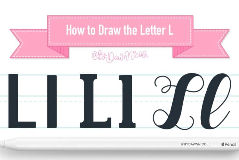 How to Draw the Letter L in 3 Lettering Styles (Free Practice Sheet!). Learn how to draw the letter L in sans serif, serif, and script styles in Procreate — includes a free practice worksheet.