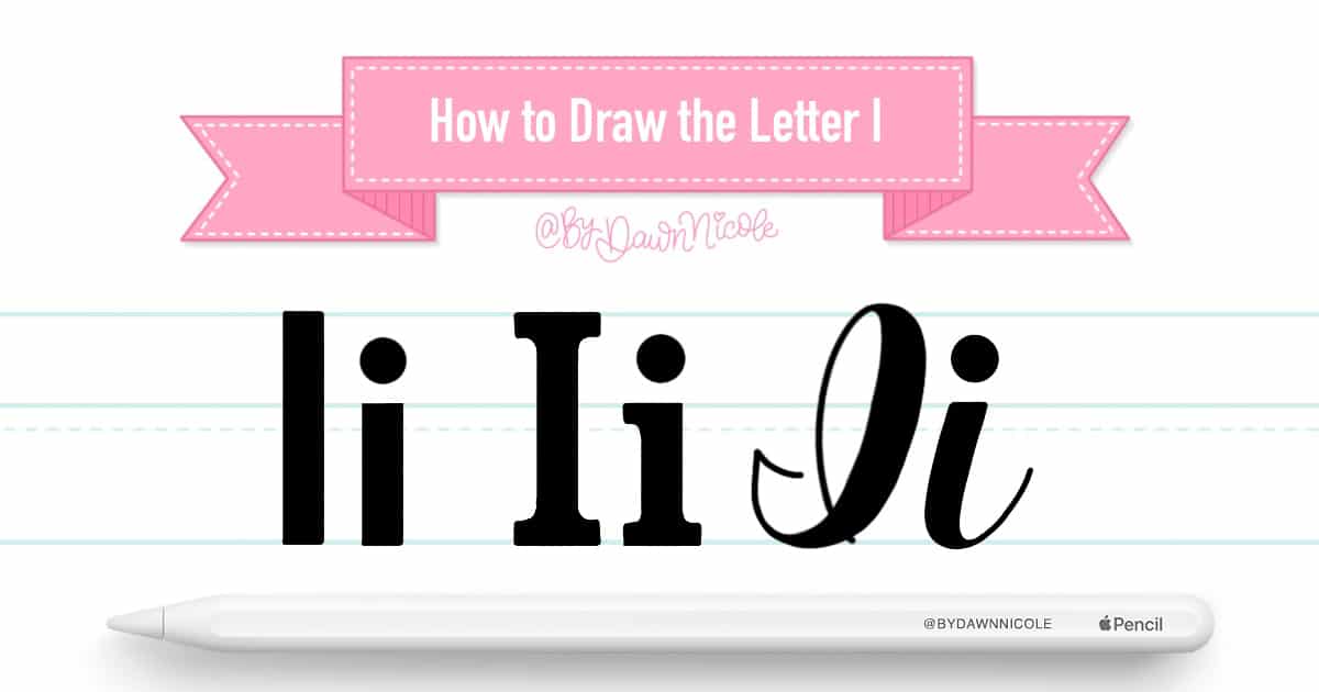 How to Draw the Letter I in 3 Lettering Styles (Free Practice Sheet!). Learn how to draw the letter I in sans serif, serif, and script styles in Procreate — includes a free practice worksheet.