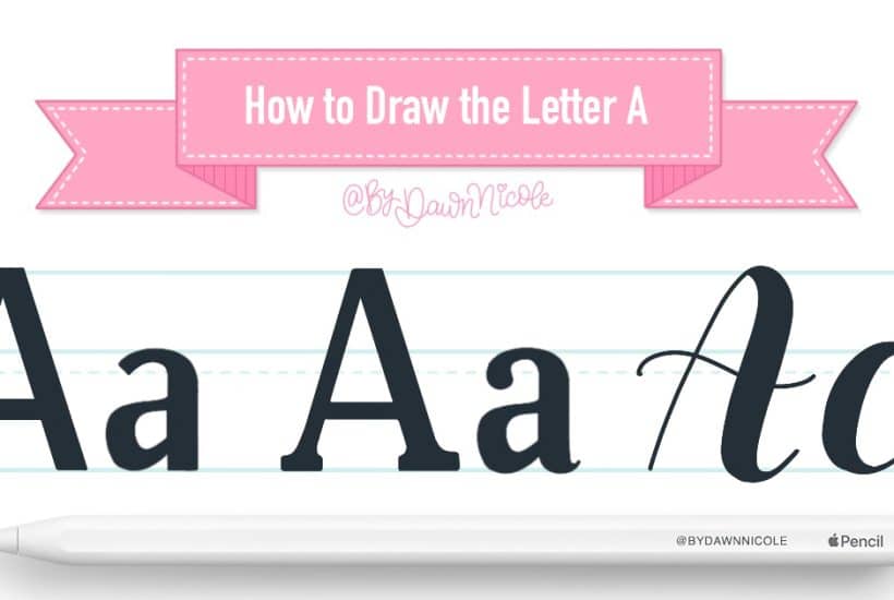 How to Draw the Letter A in 3 Lettering Styles (Free Practice Sheet!). Learn how to draw the letter A in sans serif, serif, and script styles in Procreate — includes a free practice worksheet.