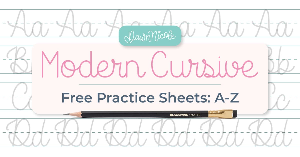 Free Cursive Alphabet Practice Sheet A–Z for Printable Practice. Practice the cursive alphabet with free printable A–Z worksheets. Perfect for beginners, lettering artists, and handwriting practice.