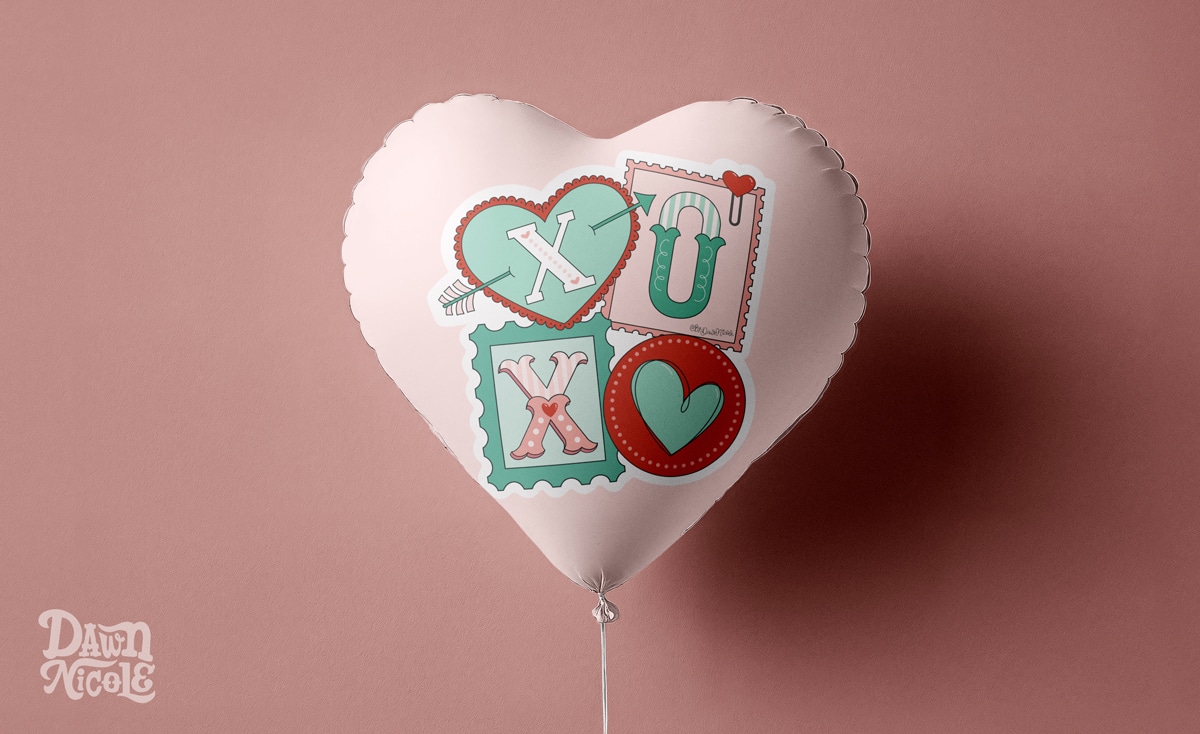 Retro Valentine Lettering in Procreate. Learn to create retro Valentine lettering in Procreate with cute colors and sticker-style illustrations in this step-by-step tutorial.