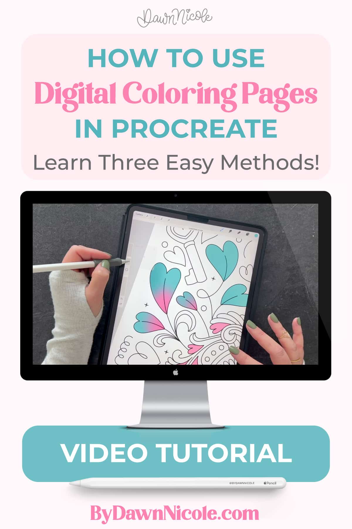 How to Use Digital Coloring Pages in Procreate. New to coloring in Procreate? This video tutorial shows several easy ways to color digital coloring pages with pro tips and tricks.