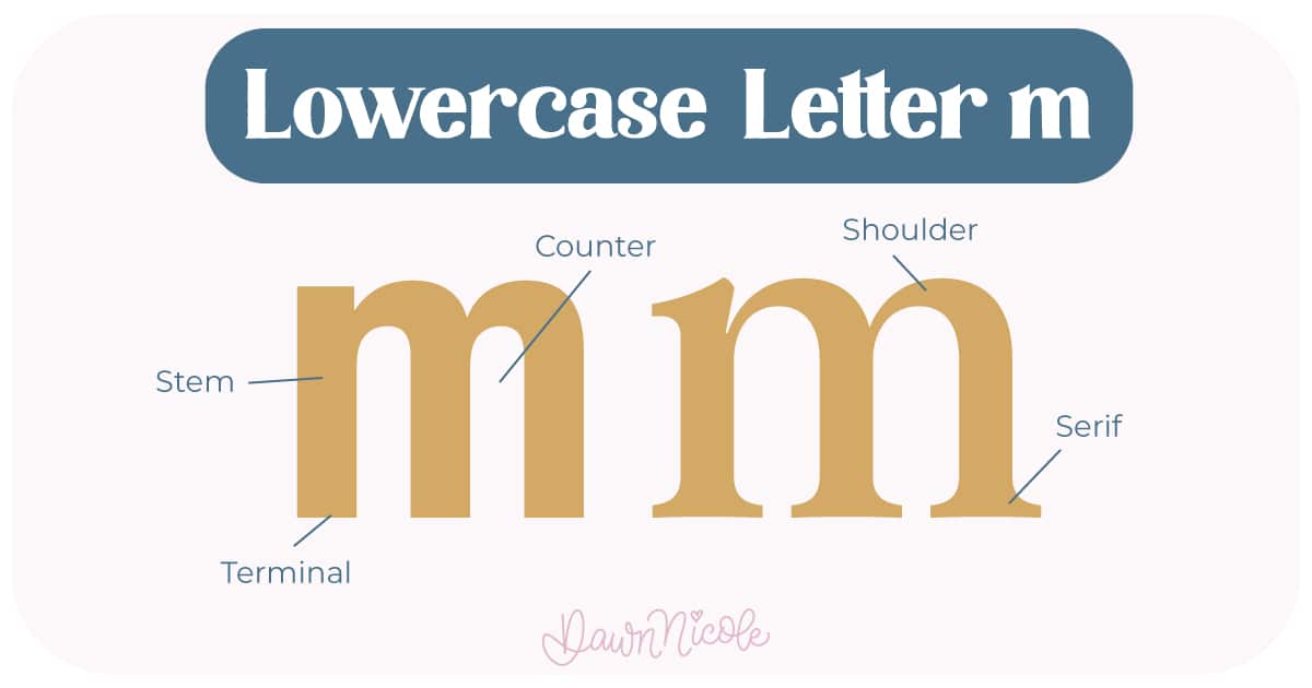 Learn the anatomy of the letter M, including uppercase and lowercase structures, key parts, and tips to improve your lettering!