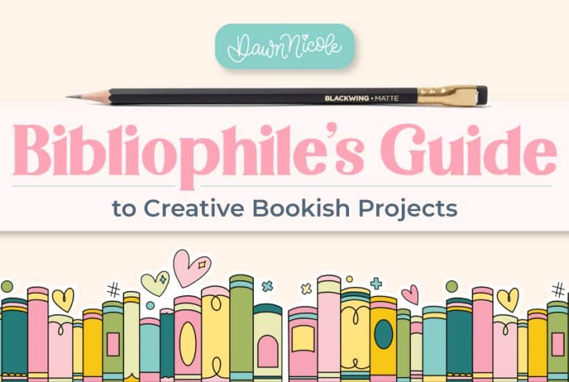 A bibliophile’s guide to creative bookish projects, including lettering tutorials, Procreate projects, worksheets, and coloring pages.