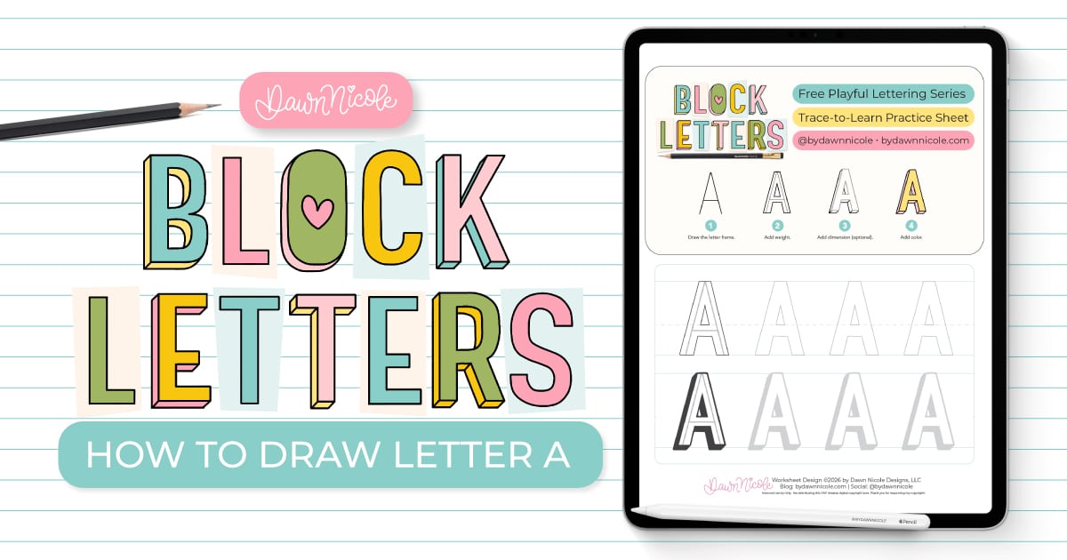 Block Letter A: How to Draw It (+ Free Worksheet). Learn how to draw the block letter A with a step-by-step tutorial. Plus, grab a free practice worksheet!