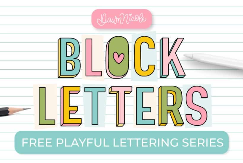 Learn how to draw block letters with step-by-step A–Z tutorials. Plus, grab a free printable worksheet for each letter!
