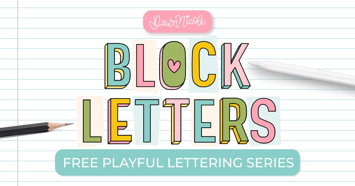 Learn how to draw block letters with step-by-step A–Z tutorials. Plus, grab a free printable worksheet for each letter!