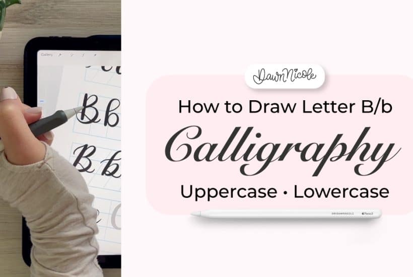 Calligraphy B: Uppercase & Lowercase (Video Tutorial). Learn to draw the letter B in this step-by-step brush calligraphy video tutorial for beginners. Follow along with paper or Procreate!