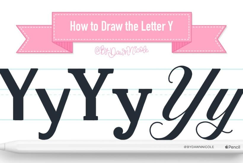 How to Draw the Letter Y in 3 Lettering Styles (Free Practice Sheet!). Learn how to draw the letter Y in sans serif, serif, and script styles in Procreate — includes a free practice worksheet.