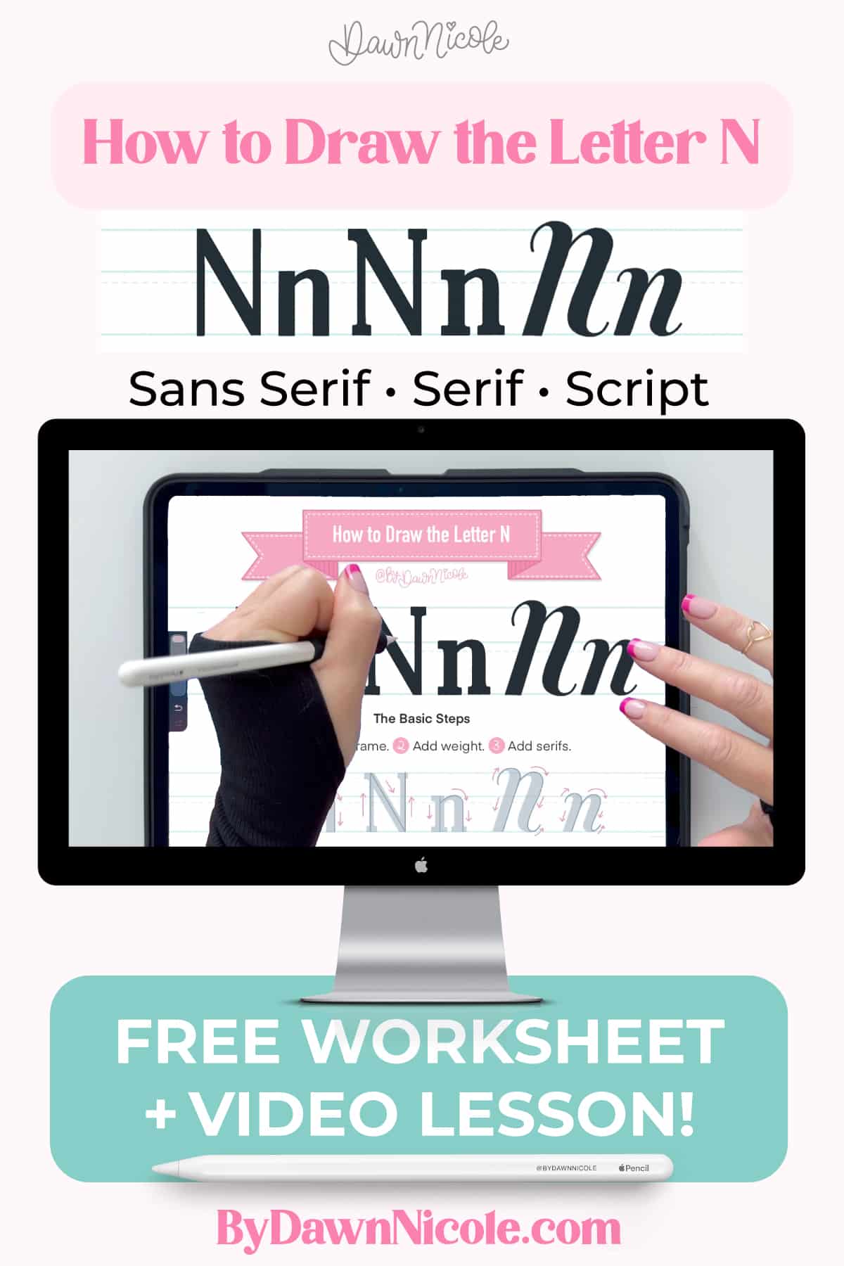 How to Draw the Letter M in 3 Lettering Styles (Free Practice Sheet!). Learn how to draw the letter M in sans serif, serif, and script styles in Procreate — includes a free practice worksheet.