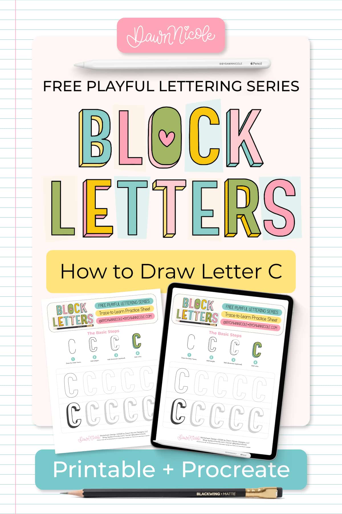 Learn how to draw the block letter C with a step-by-step tutorial. Plus, grab a free practice worksheet!