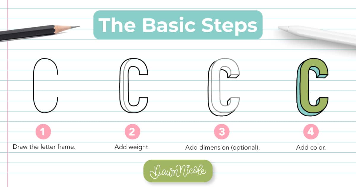 Learn how to draw the block letter C with a step-by-step tutorial. Plus, grab a free practice worksheet!