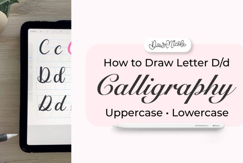 Learn to draw the letter D in this step-by-step brush calligraphy video tutorial for beginners. Follow along with paper or Procreate!