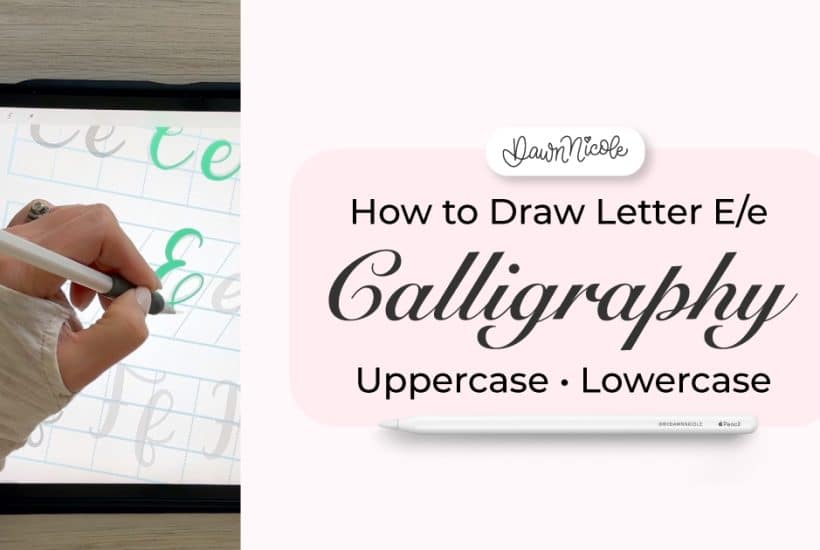 Learn to draw the letter E in this step-by-step brush calligraphy video tutorial for beginners. Follow along with paper or Procreate!