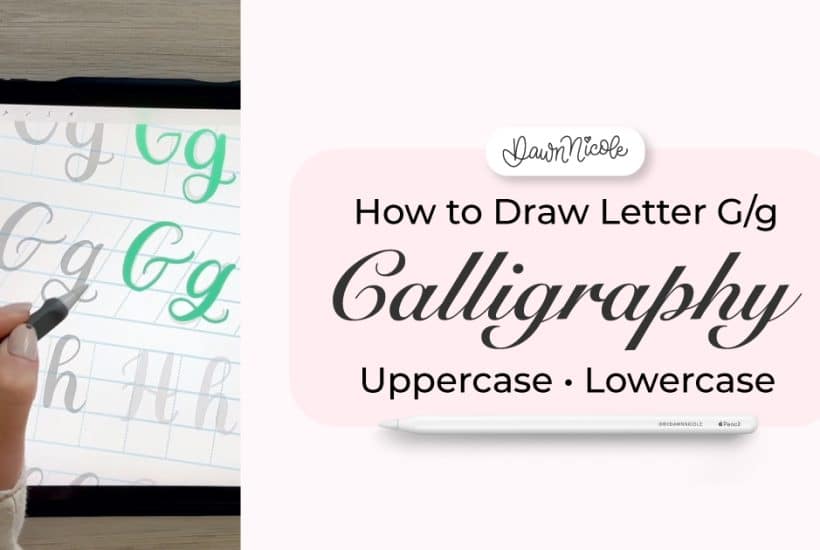 Learn to draw the letter G in this step-by-step brush calligraphy video tutorial for beginners. Follow along with paper or Procreate!