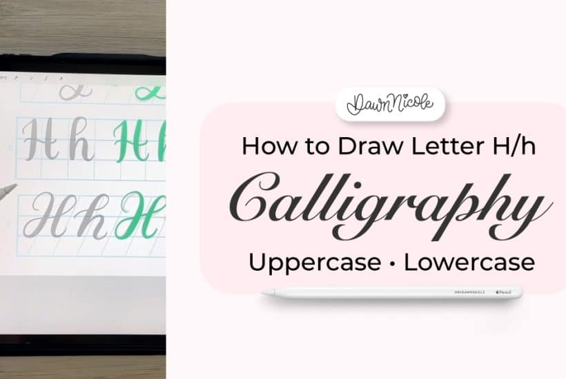 Calligraphy H Uppercase & Lowercase (Video Tutorial). Learn to draw the letter H in this step-by-step brush calligraphy video tutorial for beginners. Follow along with paper or Procreate!