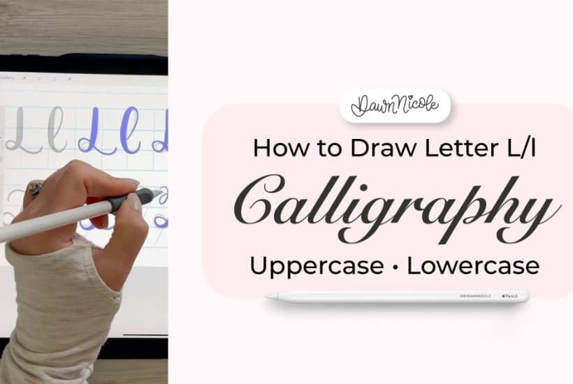 Learn to draw the letter L in this step-by-step brush calligraphy video tutorial for beginners. Follow along with paper or Procreate!