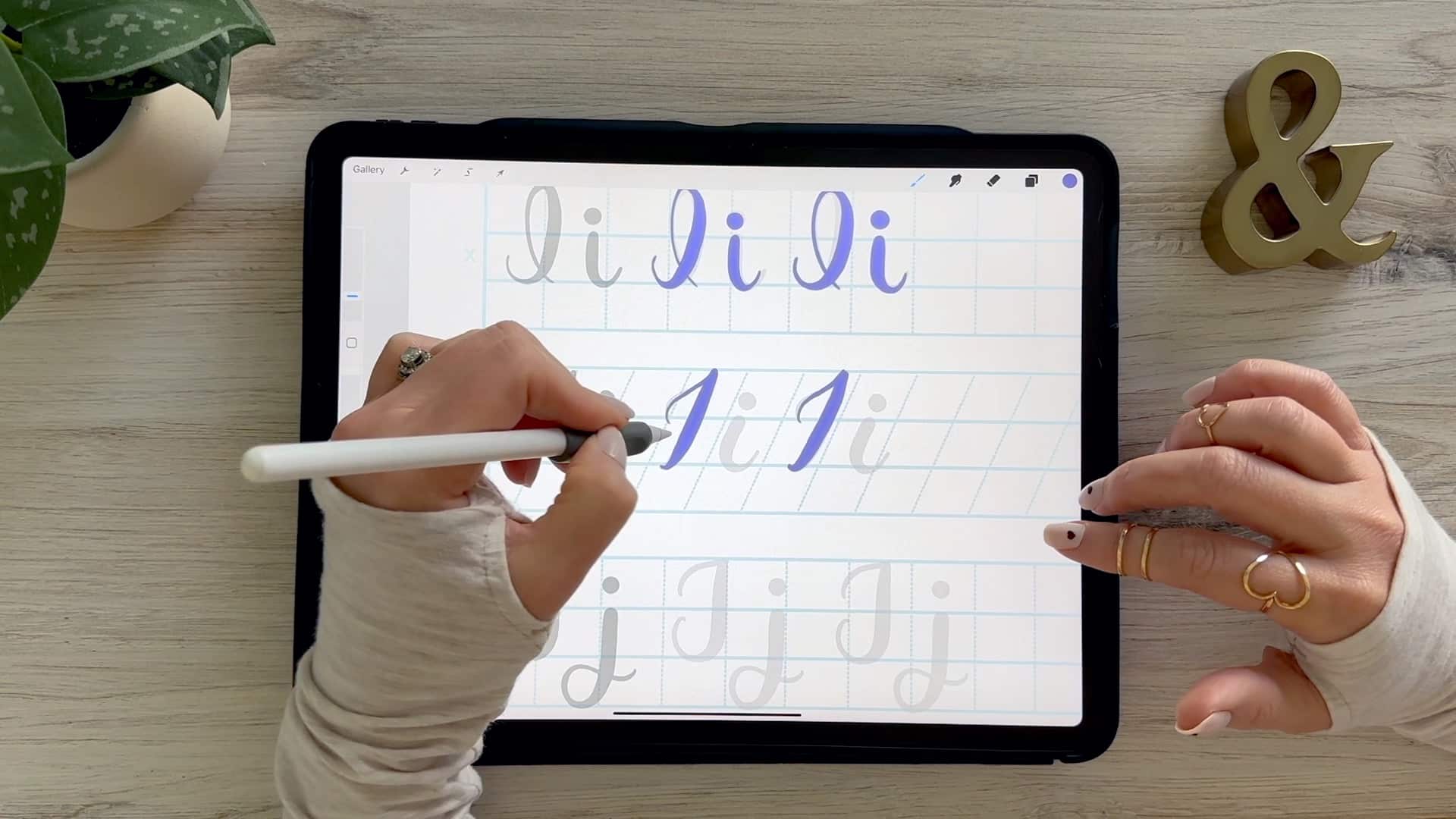 Calligraphy I: Uppercase & Lowercase (Video Tutorial). Learn to draw the letter I in this step-by-step brush calligraphy video tutorial for beginners. Follow along with paper or Procreate!
