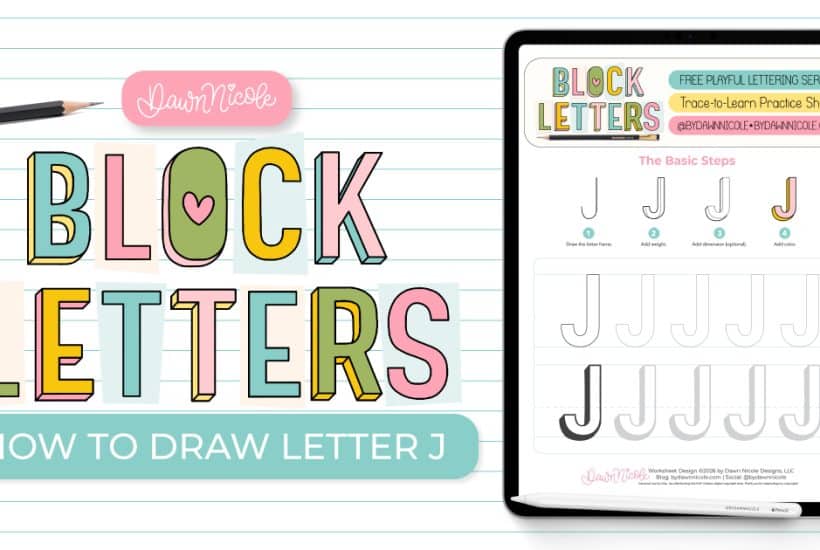 Block Letter J: How to Draw It (+ Free Worksheet). Learn how to draw the block letter J with a step-by-step tutorial.