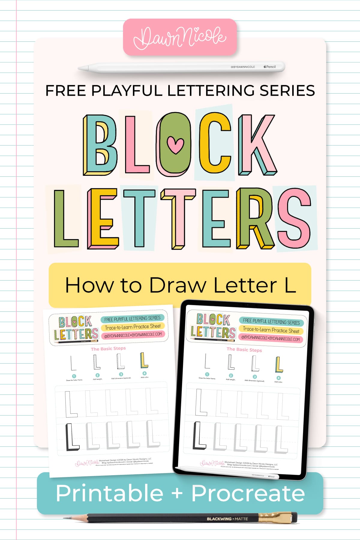 Block Letter L: How to Draw It (+ Free Worksheet). Learn how to draw the block letter L with a step-by-step tutorial. Plus, grab a free practice worksheet!