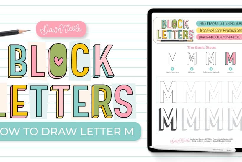 Block Letter M: How to Draw It (+ Free Worksheet). Learn how to draw the block letter M with a step-by-step tutorial.