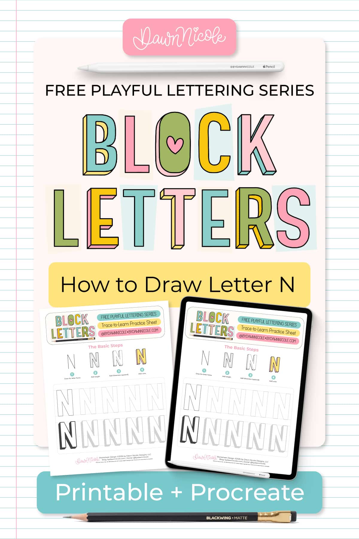 Block Letter N: How to Draw It (+ Free Worksheet). Learn how to draw the block letter N with a step-by-step tutorial. Plus, grab a free practice worksheet!