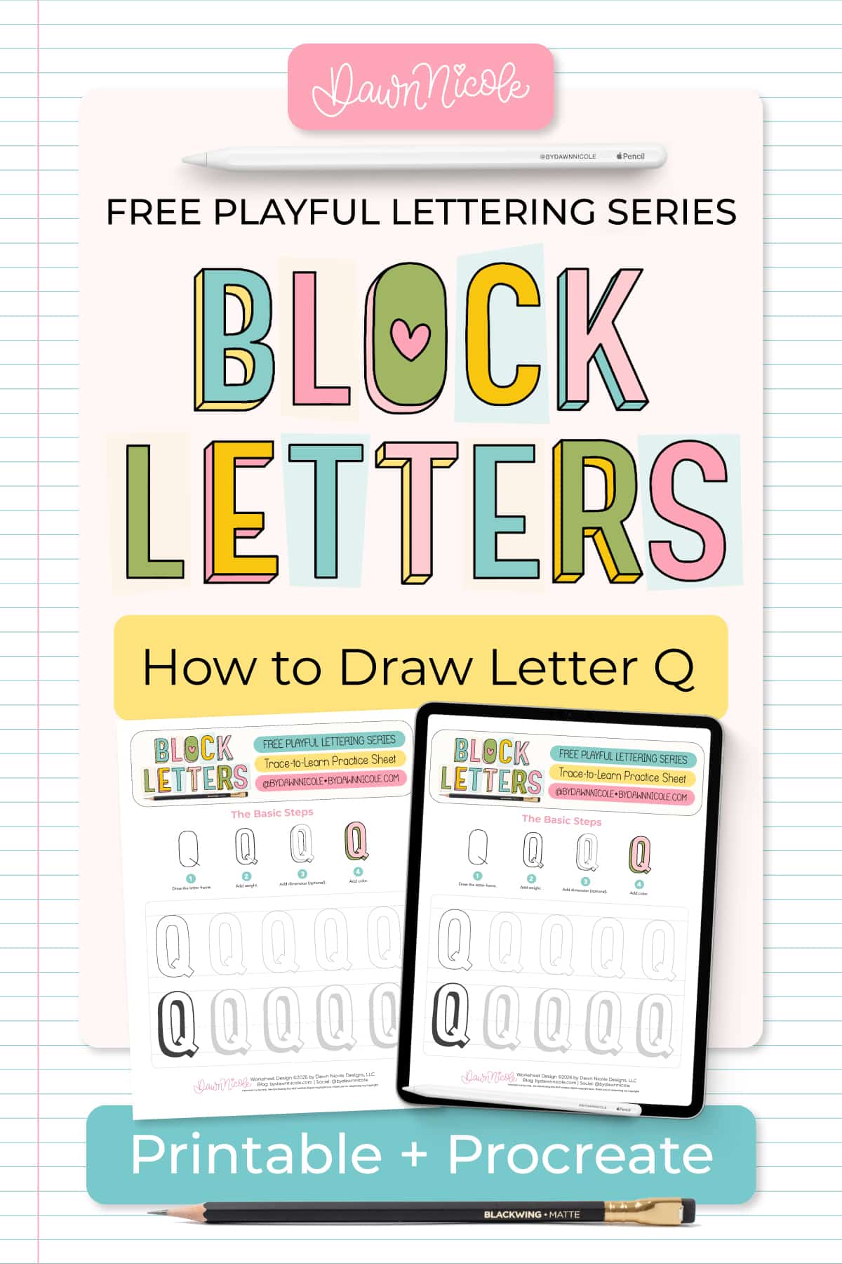 Block Letter Q: How to Draw It (+ Free Worksheet). Learn how to draw the block letter Q with a step-by-step tutorial. Plus, grab a free practice worksheet!