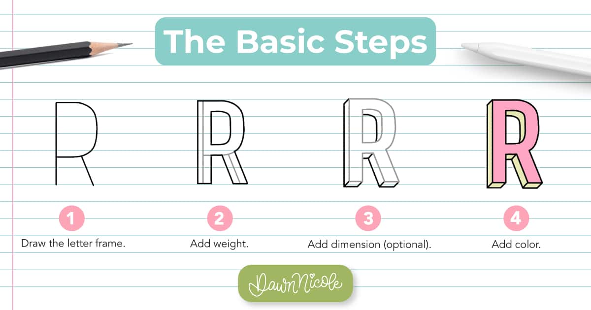 Block Letter R: Learn how to draw the block letter R with a step-by-step tutorial. Plus, grab a free practice worksheet!