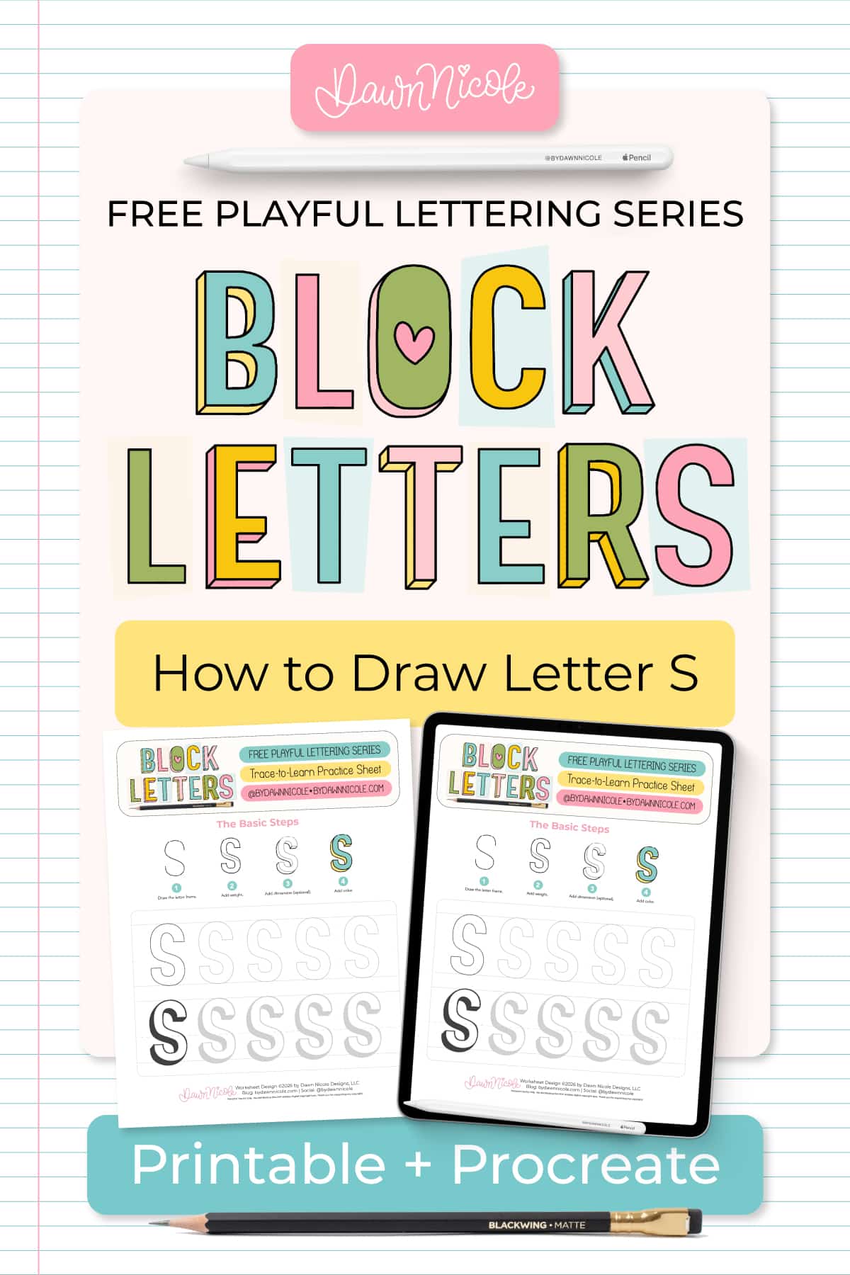 Block Letter S: How to Draw It (+ Free Worksheet). Learn how to draw the block letter S with a step-by-step tutorial. Plus, grab a free practice worksheet!