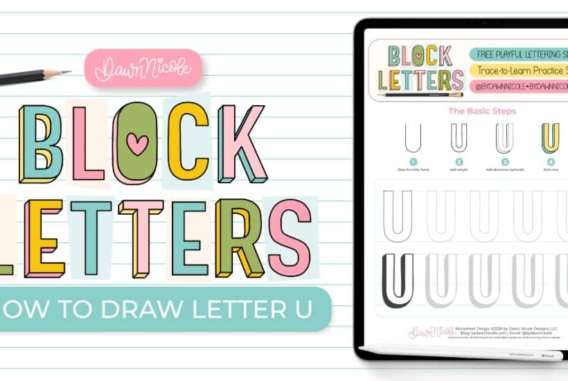Block Letter U: Learn how to draw the block letter U with a step-by-step tutorial. Plus, grab a free practice worksheet!