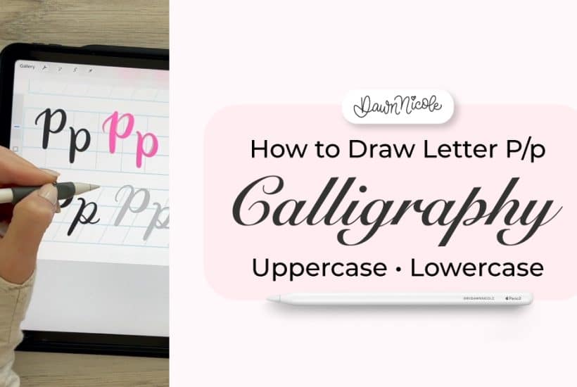 Calligraphy P: Uppercase & Lowercase (Video Tutorial). Learn to draw the letter P in this step-by-step brush calligraphy video tutorial for beginners.