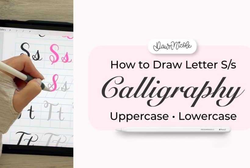 Calligraphy S: Uppercase & Lowercase (Video Tutorial). Learn to draw the letter S in this step-by-step brush calligraphy video tutorial for beginners.