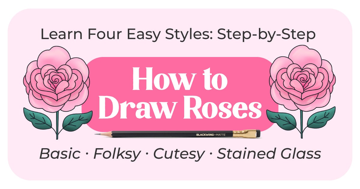 Easy Rose Drawing Tutorial (4 Beginner-Friendly Styles)