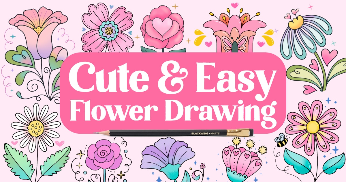 Cute & Easy Flower Drawings (Beginner-Friendly). Learn how to draw cute flowers step-by-step with easy beginner-friendly flower drawing tutorials and ideas.