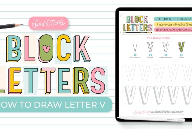 Block Letter V: How to Draw It (+ Free Worksheet). Learn how to draw the block letter V with a step-by-step tutorial.