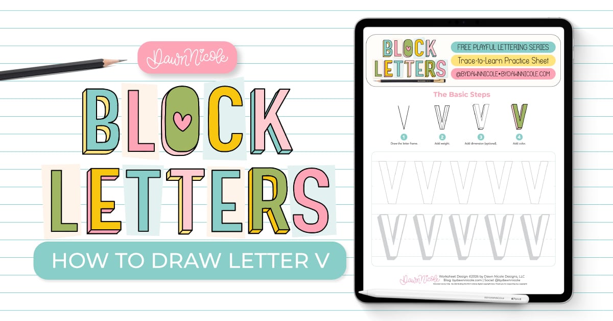 Block Letter V: How to Draw It (+ Free Worksheet). Learn how to draw the block letter V with a step-by-step tutorial.
